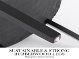 French Provincial Dining Chair Ring Studded Velvet Rubberwood Leg LISSE BLACK V274-FT-VFC-1141-BK1