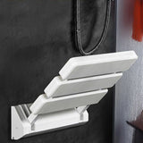Folding Shower Seat in Aluminum and ABS, 330 x 320 x 70 mm V1237-ZY-715-186