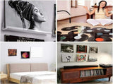 8-Pack Clear Acrylic Wall-Mount Record Display Shelves for Vinyl Albums, CDs and Photos V1188-MS-731-095