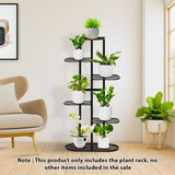 SOGA 6 Tier 7 Pots Black Metal Plant Rack Flowerpot Storage Display Stand Holder Home Garden Decor FPOTH21