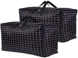 2Pcs Bedding Storage Bag Rectangular Oxford Cloth Black and White ped for Adults V1366-AZ2-W-13486