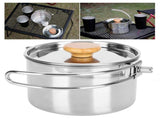 Stainless Steel Kettle Portable Folding Coffee Tea Pot for Outdoor Barbecue Camping Picnic V1294-YM0901-3111200245811