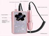 Electric Nail Drill Kit with Diamond Decor Design, Multiple Drill Bits and Polishing Accessories for V888-ELOSUNG57280