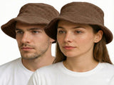 Stingy Brim Terry Towelling Bucket Hat Daggy Fishing Camping Lad Cap 100% COTTON - Khaki V563-STINGYTWLING-KHAKI-S_M