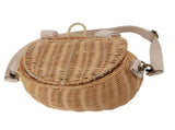 Kids Bike Basket Simple Lid Design Adjustable Strap Light Sturdy Kids Rattan Basket for Cycling V1294-YM0710-3115230117211