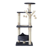 i.Pet Cat Tree 110cm Tower Scratching Post Scratcher Wood Condo House Bed Toys PET-CAT-FL025-GR