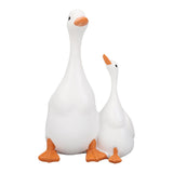 Lifelike Mother Duck and Duckling Resin Statue for Patio Yard Decoration Duck Sculpture Animal V1294-YM0901-3115250020111