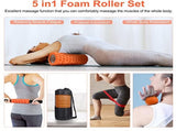 4 in 1 Foam Roller Set Trigger Point Roller - Yoga Stick - Massage Ball - Fitness Stretching Band V1188-ZXY-10370
