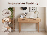 Artiss Console Table 2 Rattan Drawers FURNI-E-RAT-TAB90-WD