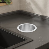 Plated Silver Stainless Steel Counter Built-in Trash Chute Grommet for Kitchen Durability V1366-AZ2-W-21796