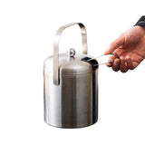 Small Insulated Ice Bucket with Lid and Tongs Convenient Ice Container with Removable Lid for V1370-AZ4-12765