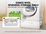 Laundry Pedestal 686mmmW x 366mmH, Washer And Dryer Base Stand Platform Universal Fit 299kg V952-XYJDZDCT2729XCSU3V0