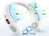 Portable Neck Fan, Hands Free Bladeless Neck Fan Rechargeable 3 Speeds & LCD Display, Battery V1259-DP01-A-3416