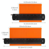 Metal Profile Contour Utensils Set With 10 Ruler Straight Edge Pencil And Screwdriver - Locking PRL-5059091060DBT