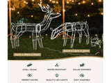 Jingle Jollys Christmas Lights 2 Pcs Reindeers 200 LED Decorations XMAS-MOT-2DEERS-MOV-WH