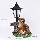Resin Hummingbird Solar Lamp Outdoor Garden Sculpture Couple Hummingbird - Multi-color - Size 11 V1347-118-12811-MLT-11