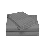 Royal Comfort 1200 Thread count Damask Stripe Cotton Blend sheet sets Queen Charcoal Grey ABM-231656