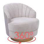 Bronte Fabric Swivel Occasional Chair Lounge Seat Cream V315-VOL-VALD-01