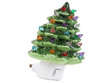 Xmas Tree Night Light Ceramic Decorative Plug in Tree Nightlight Xmas Decor for Bedside Tables Study V1294-YM0901-3115240103412