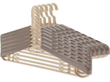 10Pcs Adjustable Coffee Plastic Hangers Space Saving Expandable Clothes Organizer V1192-AZ-W-29740