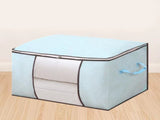 Clothes Storage Bags Fabric Foldable Blanket Storage Container Closet Organizer with Clear Window V1294-YM0901-3117250021329