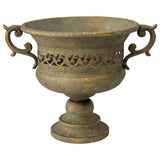 Aged French-Style Urn w/ Handles 32x24cm V637-37056URN