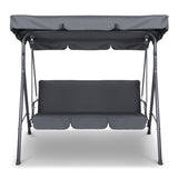 Gardeon Outdoor Swing Chair Garden Chair Bench Furniture Canopy 3 Seater Grey GSC-MAJKA-3S-GE