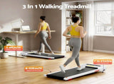 Everfit Treadmill Electric Walking Pad Incline Under Desk Home Gym 380mm White TMILL-380-INC-WH