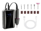 Portable Rechargeable Electric Nail Drill with LCD Display - High-Speed Professional Manicure and V888-ELOSUNG57281