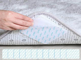 12 pcs Square Big Rug Pad Grippers, Non Slip Washable Rug Tape Grip Carpet Corner for Hardwood V1192-AZ-W-15778