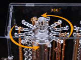 Acrylic Necklace Holder with 24 Hooks Clear Necklace Organizer Dustproof Rotation Jewelry Storage V1294-YM0523-10335042