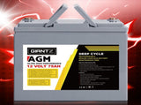 Giantz AGM Deep Cycle Battery 12V 75Ah Box Portable Solar Caravan Camping BATTERY-C-AGM-75