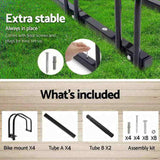 Weisshorn 4 Bike Stand Rack Bicycle Storage Floor Parking Holder Cycling Black BIKE-4-BK