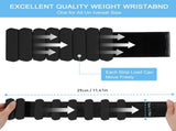 White Adjustable Silicone Wrist & Ankle Weights - 2lb Pair Comfortable Fitness Resistance V888-ELOSUNG23730