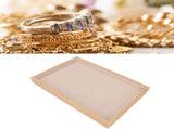 Velvet Stackable Jewelry Tray, Wood Flat Organizer Tray Drawer for Necklace Bracelet Ring Showcase V1259-DP01-A-788