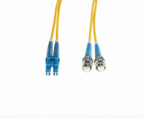 10m LC-ST OS1 / OS2 Singlemode Fibre Optic Cable: Yellow FL.OS2LCST10M