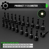 SWANLAKE 55Pc Magnetic Nut Driver Set Metric SAE 1/4" Hex Shank Socket Adapter V465-66127