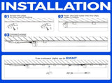 UV LED Blacklight Bar, 22W 4ft, T5 Integrated Bulb, Black Light Fixture for Blacklight Poster, V1258-DP02-C-852