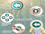 36 Piece Trail Markers Bright Reflective Green Signs Marking Reflectors for Hiking Hunting Camping V1259-DP01-A-1158