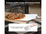 Pizza Stone, 508 x 355 mm Rectangular Cordierite Pizza Stone, Extra Large Baking-Stone with Aluminum V952-PSSJQSJX22140KPYQ001V0