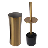 Household Toilet Brush Kit Bathroom Stainless Steel Golden Toilet Brush with Brush Holder Small V1294-YM0901-3112230040811