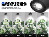TR40 Hanging Grow Lights for Indoor Plants, 40W 5000K Full Spectrum, Adjustable Beam Angle V1258-DP02-C-853