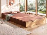 Artiss Folding Kraft Paper Bed Frame with Mattress and Pillow 300kg Capacity 200x120cm PAPER-BED-12023-BR-AB