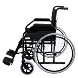 Orthonica 24in Self Propelled Foldable Steel Wheelchair - Black WCR-MAS-003-BK