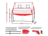 Everfit 8ft Volleyball Net Training Equipment Adjustable Height Portable with Ball and Bag SN-B-VLB-FS-RE
