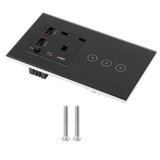 3 Gang WiFi Wall Switch Socket Panel with USB Ports APP Remote Control AC V1294-YM0901-3114210035911
