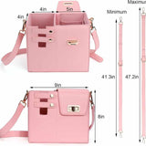 Black Portable Beverage Bottle Cup Holder Bag Trendy Crossbody Design for Daily Commute V888-ELOSUNG13531