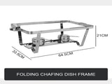 9L Chafing Dish Set Buffet Pan Bain Marie Bow Stainless Steel Food Warmer V201-FAZ4990SI8AU