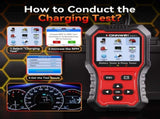 KW371 6V/12V/24V Battery Tester 4/5Pin Relay Tester 2 in 1 battery tester automotive with cranking V1107-806-52518