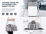 Breathable Multi-Functional Pet Carrier Backpack, Oxford Cloth Car Travel Cat & Dog Carrier, Large V1232-GB-CZ-010